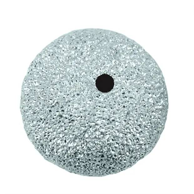 Ball 10mm, silver diamond-coated (4 pcs./ PU) | wholesaler gems & healing stones