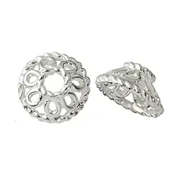 1905606011 Half-shell basket 8mm, silver (10 pcs./ PU) | wholesaler gems & healing stones