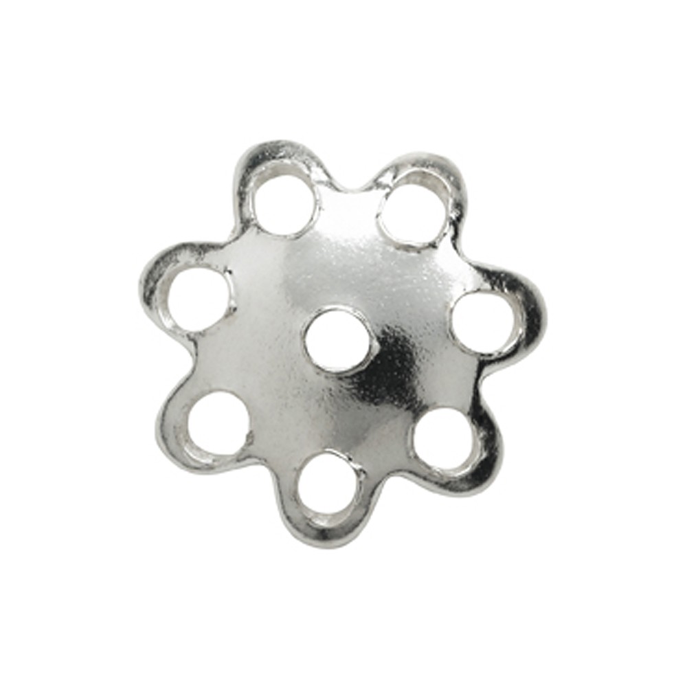 Flor media concha 5mm, plata (138 unid./VE) | Marco Schreier