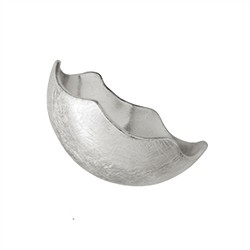 1905606172 Half-shell wavy edge 12mm, silver matt (4 pcs./ PU) | Marco Schreier