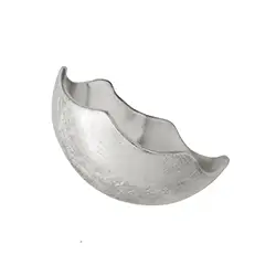 1905606172 Mezzo guscio, bordo ondulato 12 mm, argento opaco (4 pz./confezione) | Marco Schreier