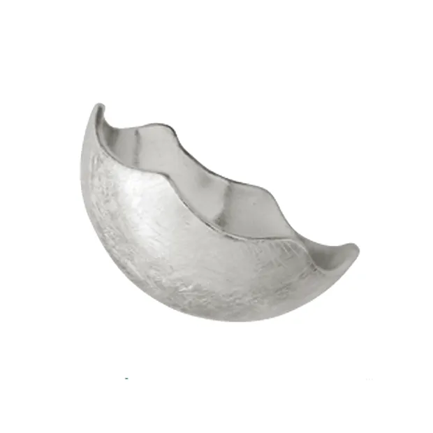 Mezzo guscio, bordo ondulato 12 mm, argento opaco (4 pz./confezione) | Marco Schreier