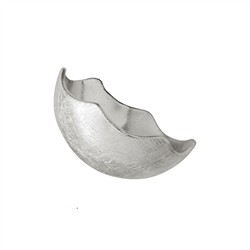 1905606182 Demi-coque bord ondulé 10mm, argent mat (4 pcs/UC) | Marco Schreier