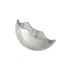 1905606182 Bordo ondulato a mezza conchiglia 10 mm, argento opaco (4 pz./confezione) | Marco Schreier