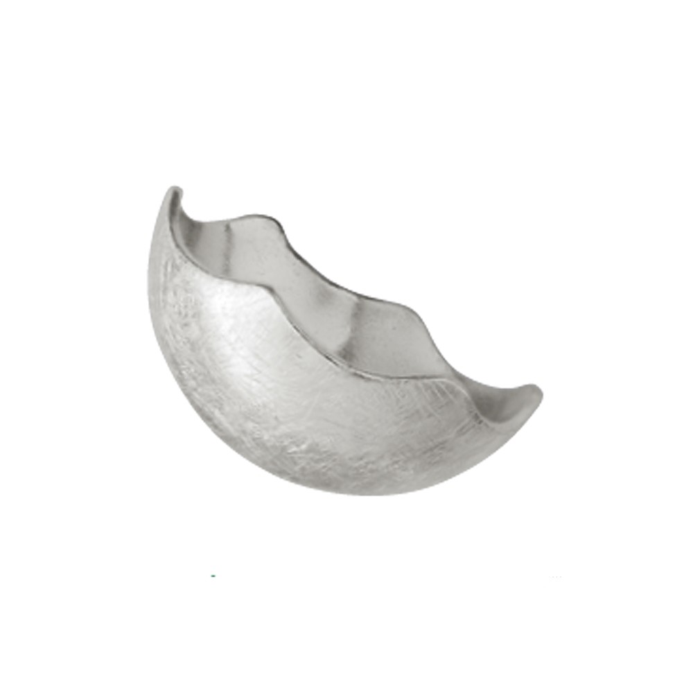 Bordo ondulato a mezza conchiglia 10 mm, argento opaco (4 pz./confezione) | Marco Schreier