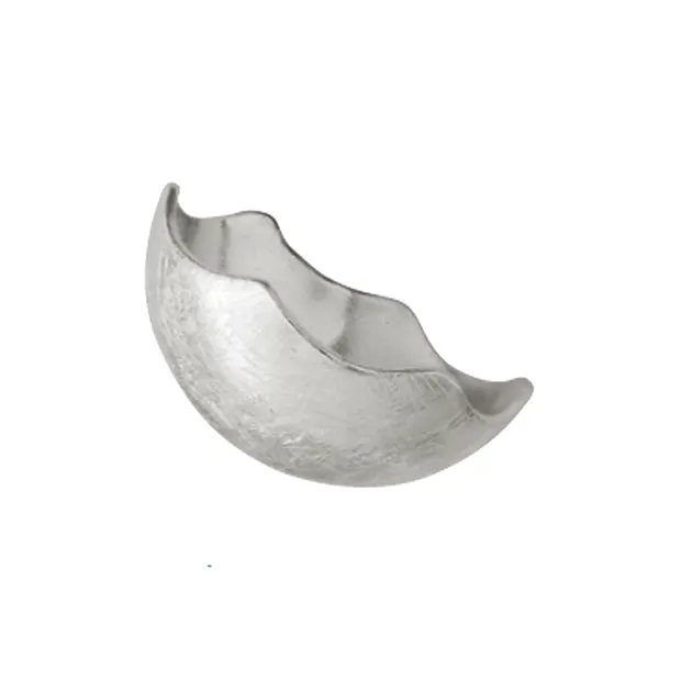 Bordo ondulato a mezza conchiglia 10 mm, argento opaco (4 pz./confezione) | Marco Schreier