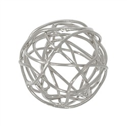 1905606201 Wire ball 20mm, silver ( 1 pc./ PU) | wholesaler gems, healing stones & jewelry