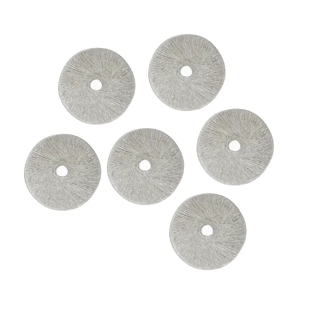 Disc 10mm, silver matt (6 pcs./ PU) | wholesaler gems, healing stones & jewelry