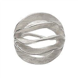 1905609162 Lamella ball 16mm, silver matt (1 pc./ PU) | wholesaler gems & healing stones