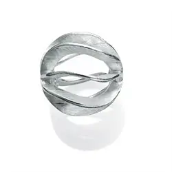 1905609202 Lamella ball 20mm, silver matt (1 pc./ PU) | wholesaler gems & healing stones