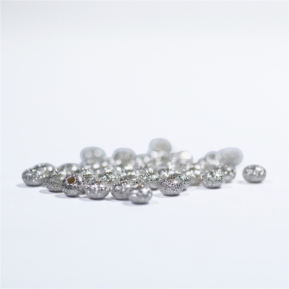 Lense 3mm, silver diamond-coated (92 pcs./ PU) | gems, healing stones & jewelry