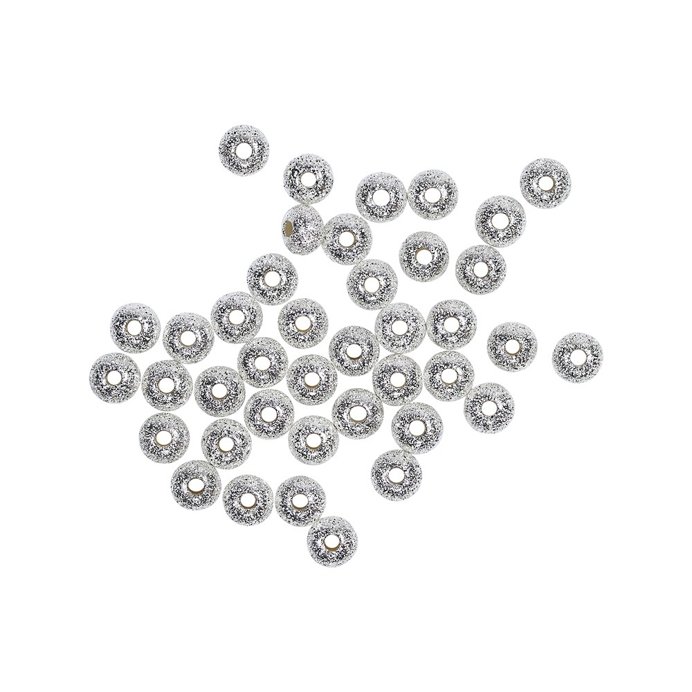Lense 3mm, silver diamond-coated (92 pcs./ PU) | gems, healing stones & jewelry