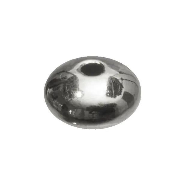 Linse 4mm, Silber (50 St./VE) | Großhändler Edelsteine, Heilsteine & Schmuck