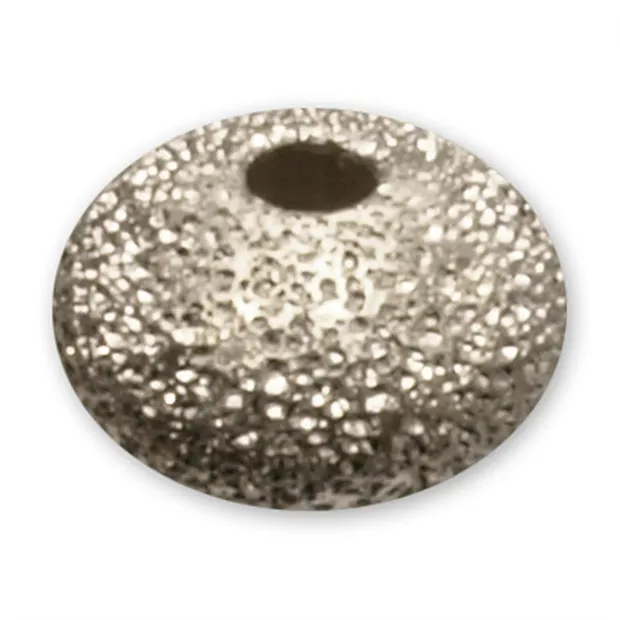 Lense 4mm, silver diamond-coated (50 pcs./ PU) | gems, healing stones & jewelry