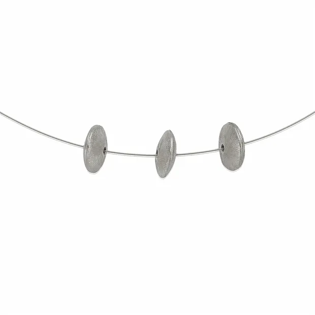 Linse 10mm, Silber matt (4 St./VE) | Großhandel Edelsteine, Heilsteine & Schmuck