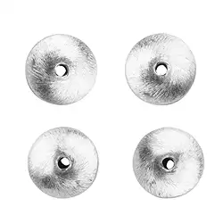 1905612612 Linse 10mm, Silber matt (4 St./VE) | Großhandel Edelsteine, Heilsteine & Schmuck