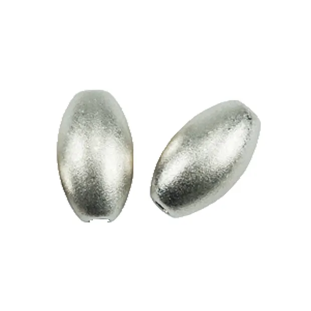 Olive 4mm, Silber matt (26 St./VE) | Großhandel Edelsteine, Heilsteine & Schmuck