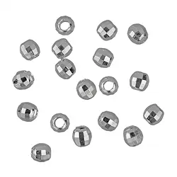 1905617021 Bead 02.0mm, silver, faceted (100 pcs./ PU) | wholesaler gems & healing stones