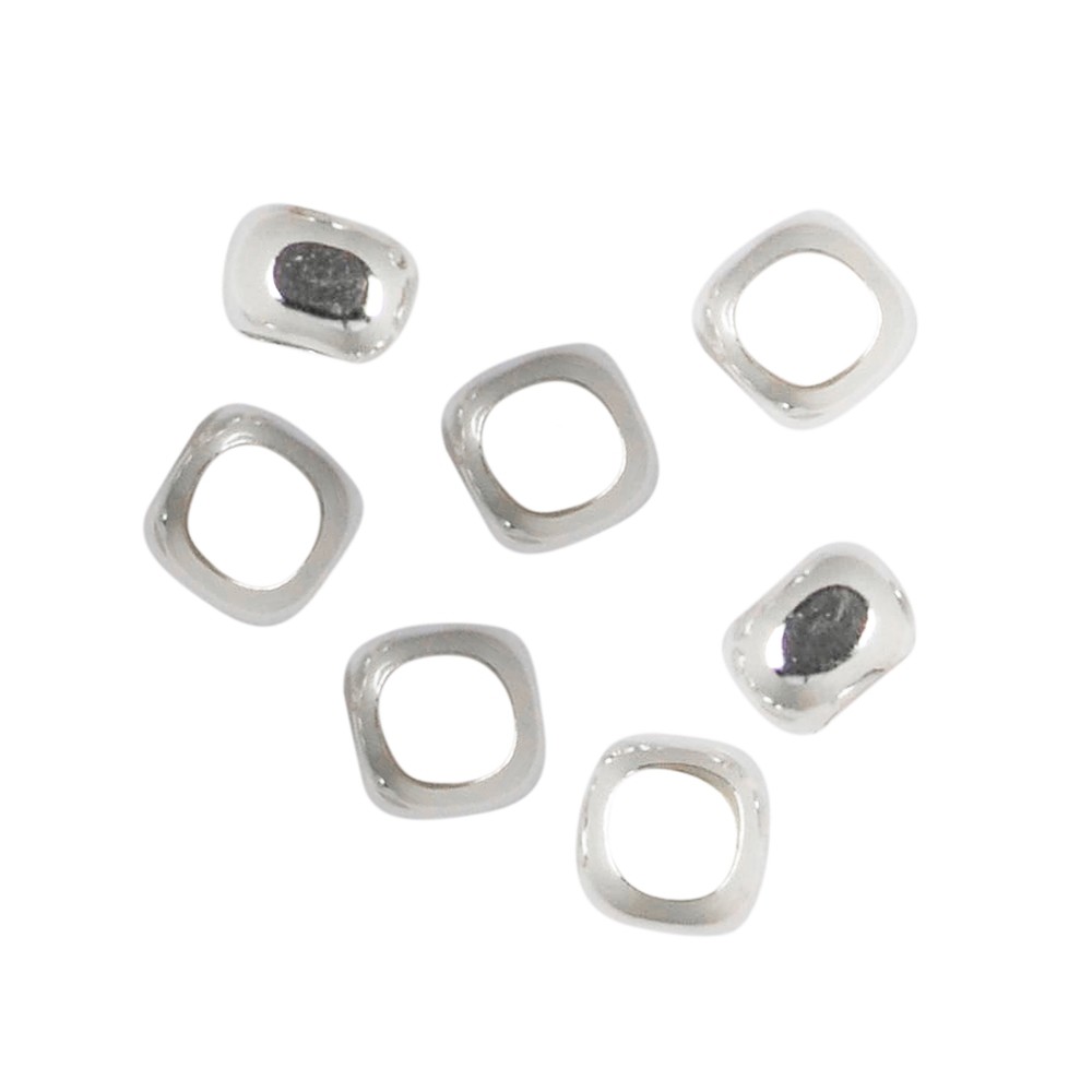 Rondel "Square" 3,5 mm, argento (50 pz./ UC) | grossista gemme e pietre curative