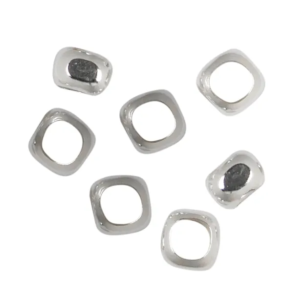 Rondel "Square" 5mm, silver (24 pcs./ PU) | wholesaler gems & healing stones