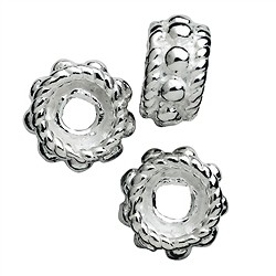 1905623051 Rondell decorato 5mm, argento (19 pz./ UC) | grossista gemme e pietre curative
