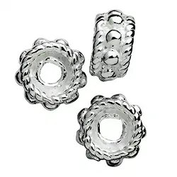 1905623051 Rondell decorated 5mm, silver (19 pcs./ PU) | wholesaler gems & healing stones