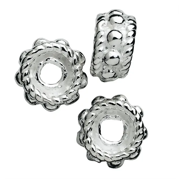 Rondell decorated 5mm, silver (19 pcs./ PU) | wholesaler gems & healing stones