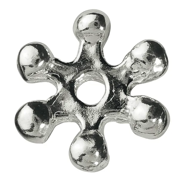 Ball star 7mm, silver (24 pcs./ PU) | wholesaler gems, healing stones & jewelry