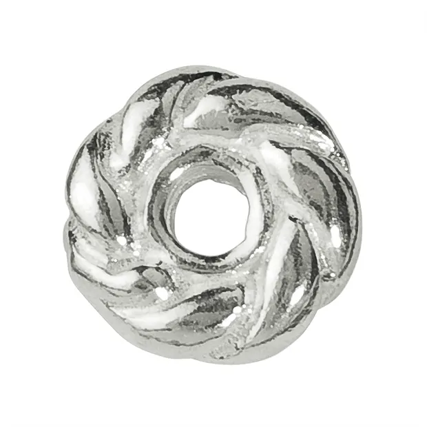 Ruota cordata 5mm, argento (26 pz./ UC) | grossista gemme e pietre curative