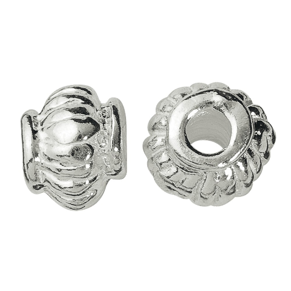 Lense fluted 4.5mm, silver (17 pcs./ PU) | wholesaler gems & healing stones