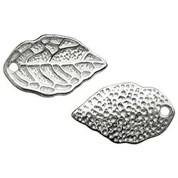 1905623341 Leaf 15mm, silver (6 pcs./ PU) | minerals trade - gems, healing stones & jewelry