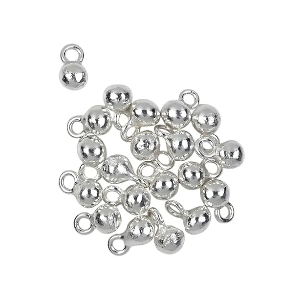 Ball with eyelet 4mm, silver | wholesale supplier gems, healing stones & jewelry