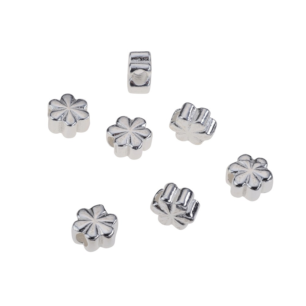Cloverleaf 5.0mm, silver (10 pcs./ PU) | Schreier gems, healing stones & jewelry