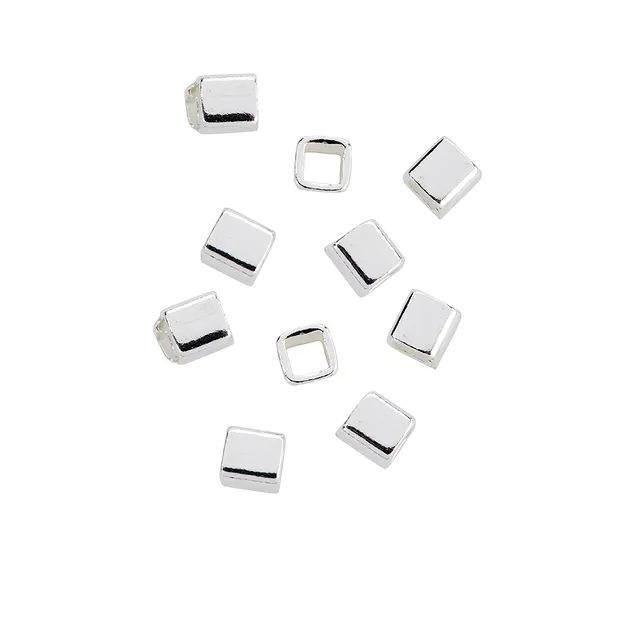 Tubi quadrati 02mm, argento (135 pz./ UC) | grossista gemme e pietre curative