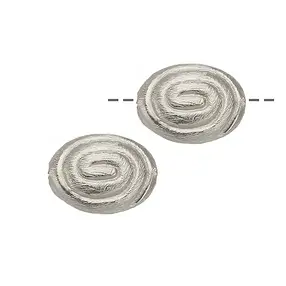 Meandro oval 14 x 11mm, plata mate (2 uds./VE) | Marco Schreier