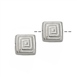 1905624092 Square meander 10mm, silver (1 pc./ PU) | wholesaler gems &amp; healing stones