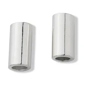 Tubes 02 x 05mm, silver (45 pcs./ PU) | wholesale gems, healing stones & jewelry