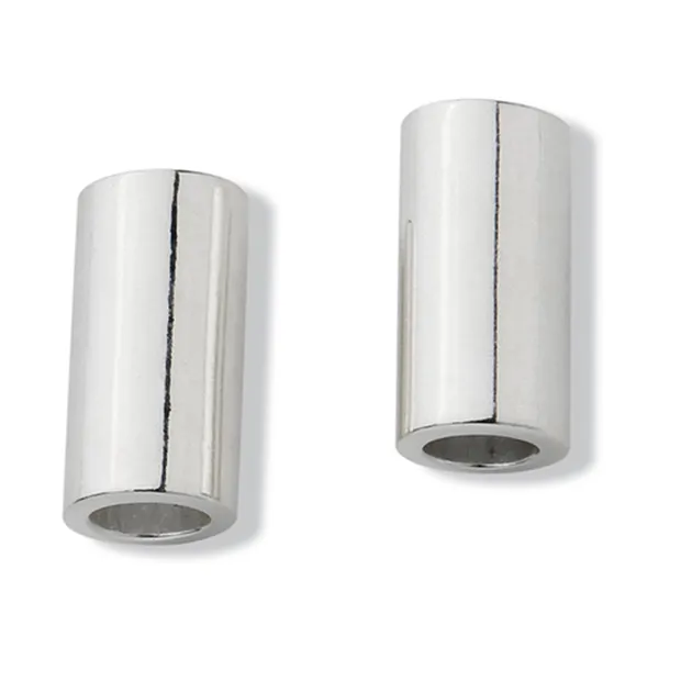 Tubes 02 x 05mm, silver (45 pcs./ PU) | wholesale gems, healing stones & jewelry