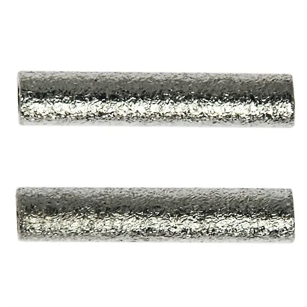 Röhrchen 02 x 15mm, Silber matt (15 St./VE) | Edelsteine, Heilsteine & Schmuck