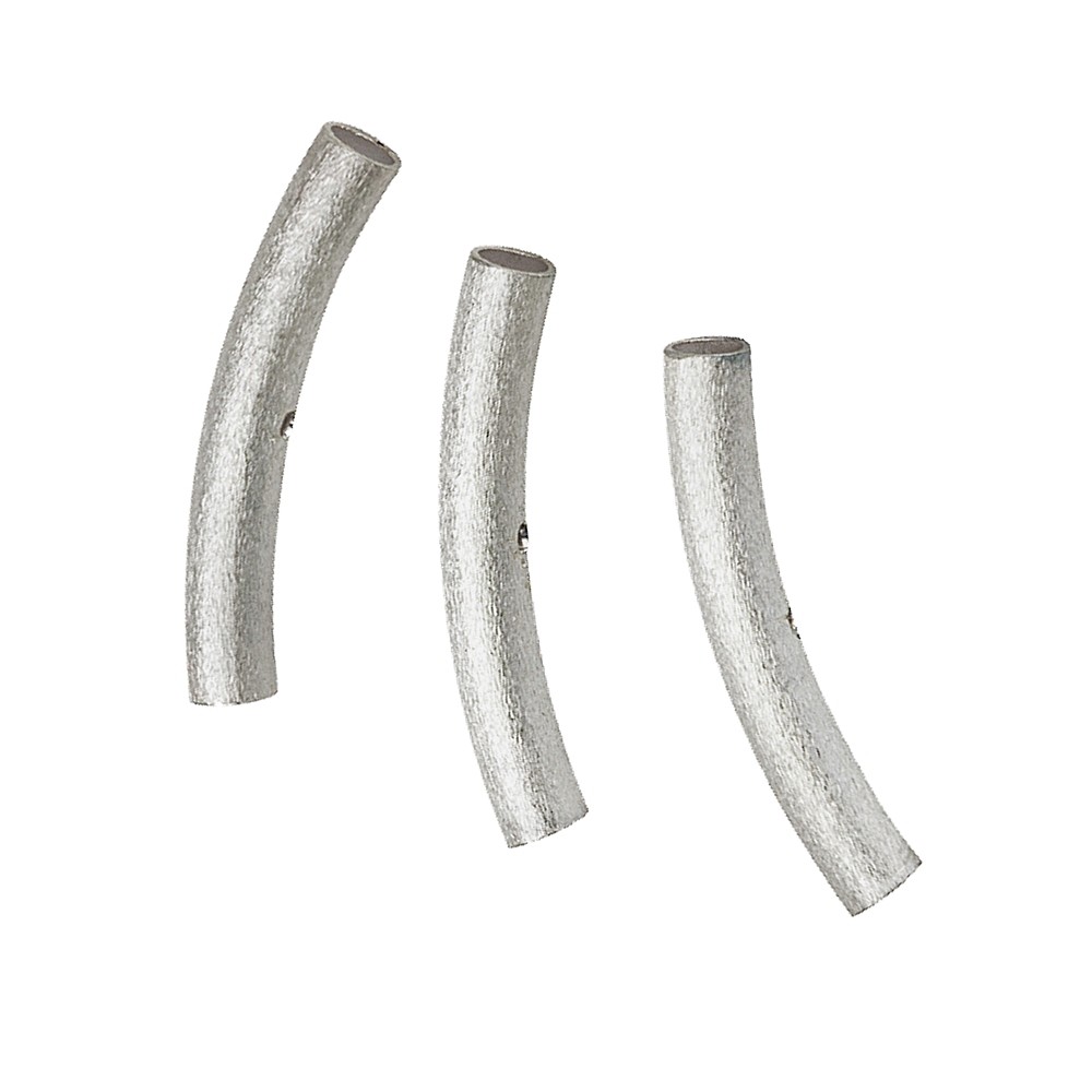 Röhrchen gebogen quergebohrt 03 x 20mm, Silber matt (12 St./VE) | Marco Schreier