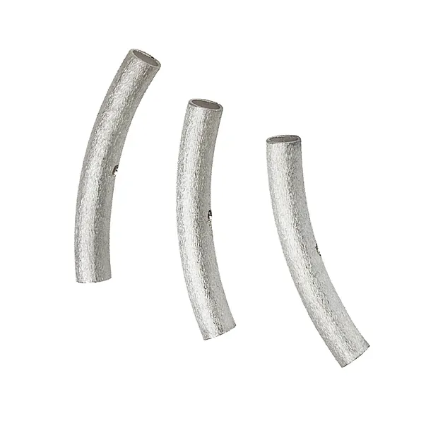 Röhrchen gebogen quergebohrt 03 x 20mm, Silber matt (12 St./VE) | Marco Schreier