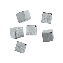 1905632062 Cube cross drilled 6mm, silver matt (6 pcs./ PU) | Marco Schreier