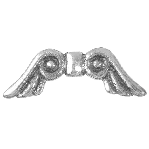 Wings "Fairytale" 18mm, silver (4 pcs./ PU) | wholesaler gems & healing stones