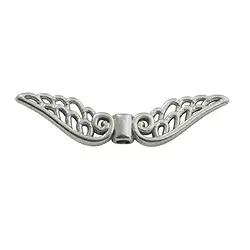 1905647121 Wings "Baroque" 30mm, silver (4 pcs./ PU) | wholesaler gems & healing stones