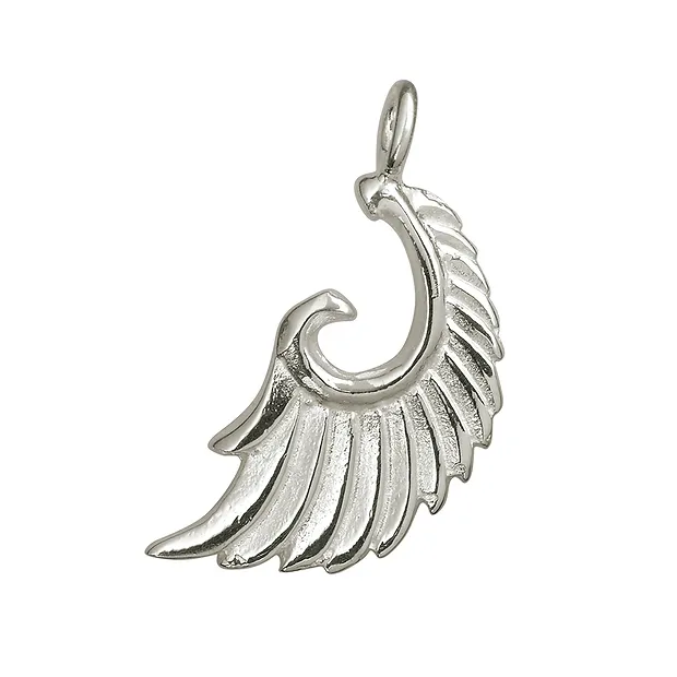 Wings "Aariel" 21mm, silver (2 pcs./ PU) | wholesaler gems & healing stones