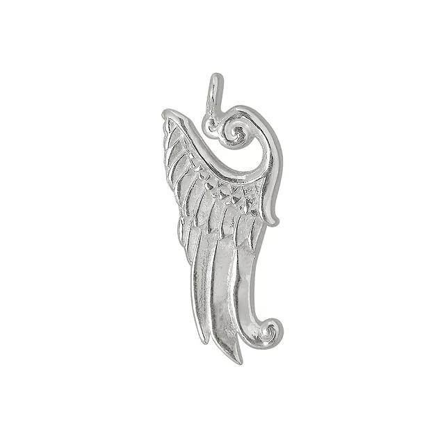 Wings "Kyriel" 27mm, silver (2 pcs./ PU) | wholesaler gems & healing stones