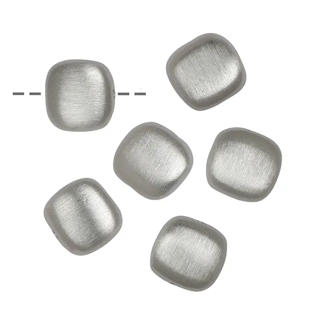 Block flat drilled lengthwise 8 x 8mm, silver matt (6 pcs./ PU) | Marco Schreier
