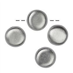 1905651042 Pulsante piatto forato longitudinalmente 10,5 mm, argento opaco (4 pz./confezione) | Marco Schreier