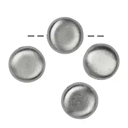 1905651042 Button flach längs gebohrt 10,5mm, Silber matt (4 St./VE) | Marco Schreier
