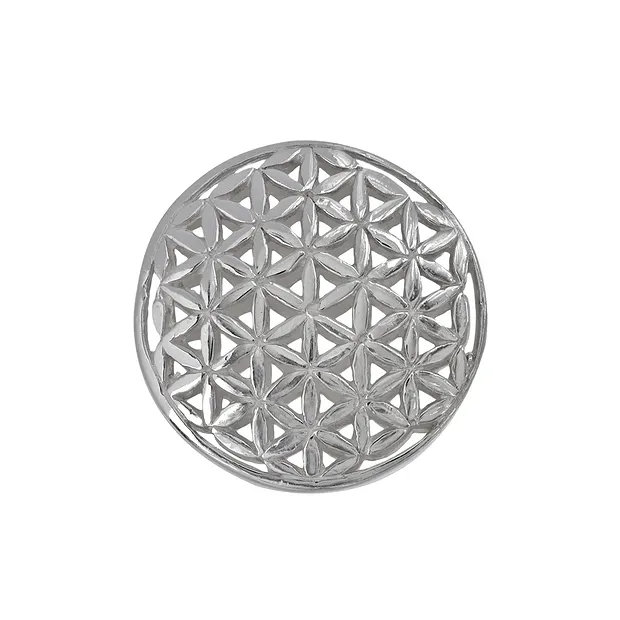 Flower of Life 21mm, silver (1 pc./ PU) | wholesaler gems & healing stones